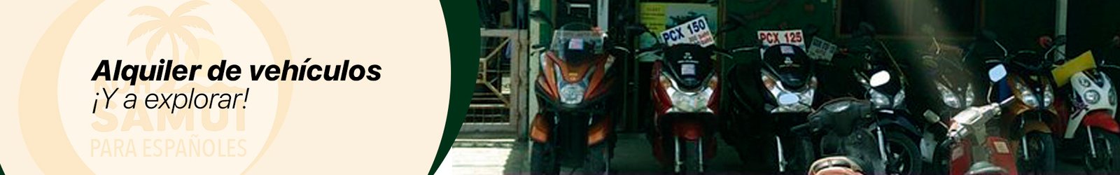 Banner Alquiler de vehículos Koh Samui