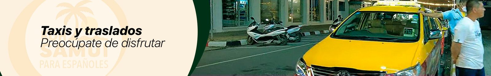 Banner taxis y traslados Koh Samui